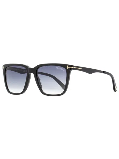 Tom Ford Unisex Rectangular Sunglasses Tf862 Garrett 01b Black 56mm In Multi