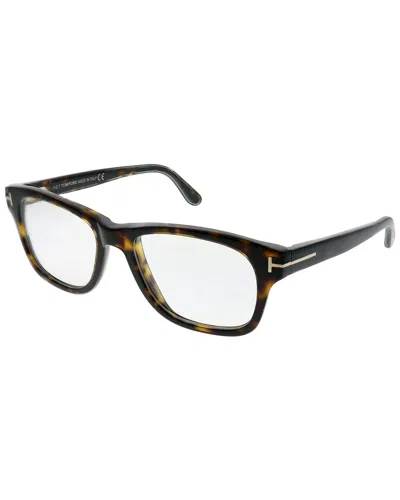 Tom Ford Unisex Square 52mm Optical Frames In Brown
