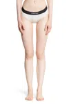 Tom Ford Signature White Thong With Branded Waistband In Stretch Modal Woman In White