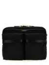 Tom Ford Large Leather-trimmed Nylon Messenger Bag In Black