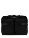 Tom Ford Large Leather-trimmed Nylon Messenger Bag In Black