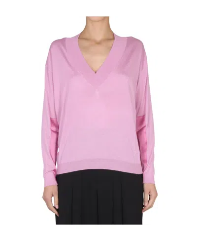 Tom Ford V-neck Long-sleeved Sweater In Pink