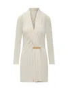 Tom Ford V-neck Ls Dress In White
