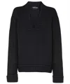 Tom Ford Loose-fit Pullover In Alpaca Blend In Black