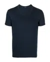 Tom Ford Cotton Jersey Crewneck T-shirt In Blue