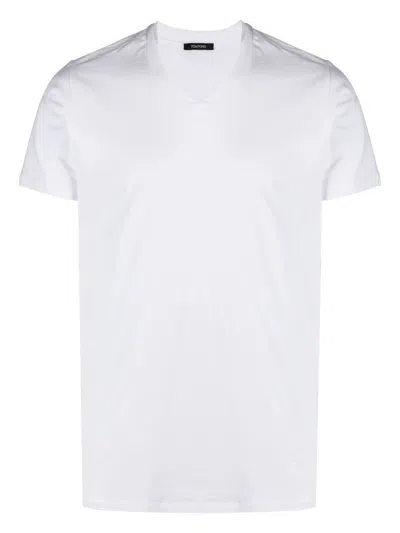 Tom Ford Men Lyocell And Cotton Regular Fit T-shirt In White