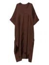 Tom Ford Silk Twill Kaftan In Brown