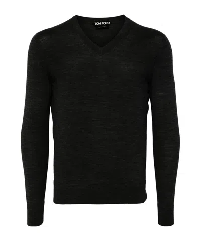 Tom Ford V-neck Sweater In Black