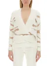 Tom Ford Women's V Neck Sweater In Beige