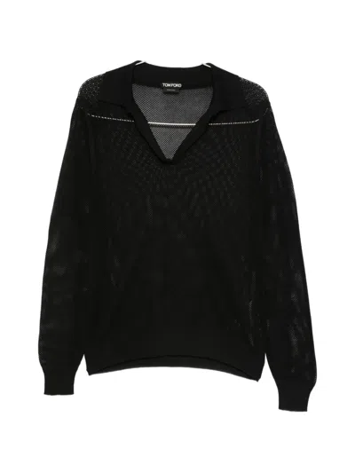 Tom Ford V-neck Sweater In Black