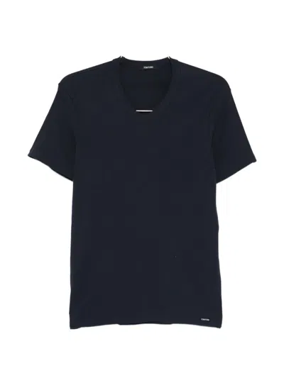 Tom Ford V-neck T-shirt In Black