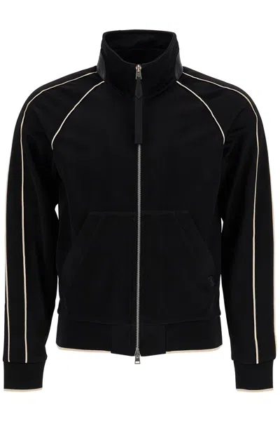 TOM FORD "V-NECK VISCOSE ZIP-UP