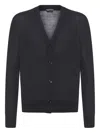 Tom Ford Fine Gauge Pure Wool Cardigan In Black