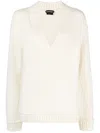 Tom Ford White Alpaca Leather Sweatshirt In White