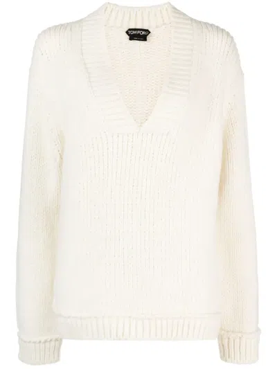 TOM FORD V-NECK WOOL JUMPER