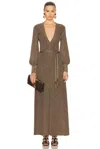 Tom Ford Embellished Metallic Jersey Maxi Dress In Combo Gold