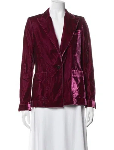 Pre-owned Tom Ford Velour Blazer In Purple