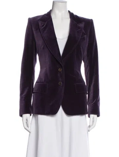 Pre-owned Tom Ford Velour Blazer W/ Tags In Purple