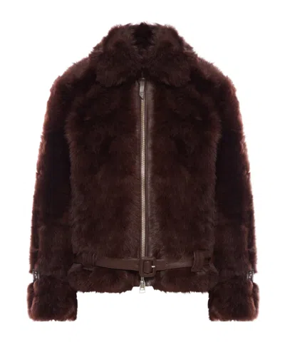 TOM FORD VELOUR SHEARLING  SOFT NATURAL FINISH NAPPA BLOUSON