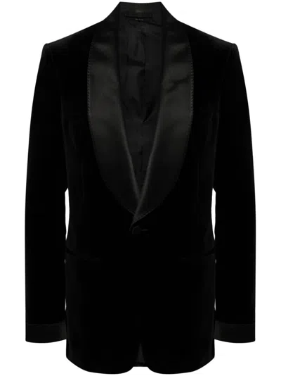 Tom Ford Velvet Blazer In Black