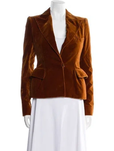 Pre-owned Tom Ford Velvet Blazer In Brown