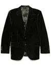 Tom Ford Navy Single-breasted Two-button Jacket For Men In Green