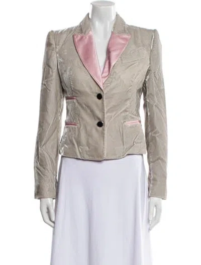 Pre-owned Tom Ford Velvet Blazer In Neutral