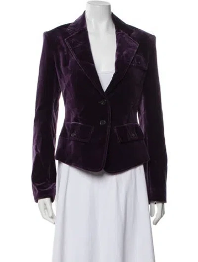 Pre-owned Tom Ford Velvet Blazer In Purple