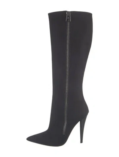 Pre-owned Tom Ford Velvet Boots In Blue
