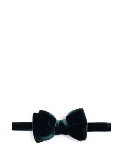 Tom Ford Velvet Bow Tie In Green