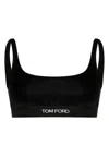 Tom Ford Velvet Bralette In Black