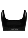 Tom Ford Velvet Bralette In Black