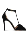 Tom Ford Black Medium Heeled Viscose Sandals With Golden Buckle In Black