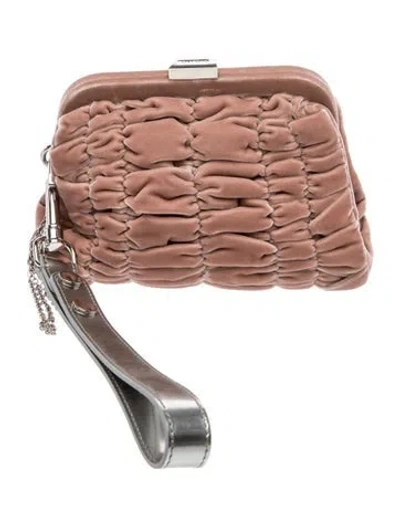 Pre-owned Tom Ford Velvet Clutch In Pink