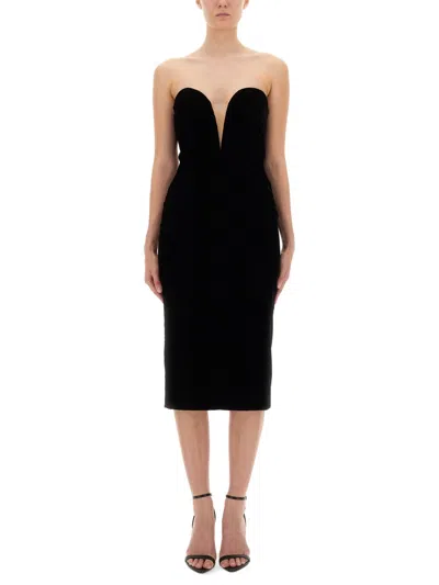 Tom Ford Velvet Cocktail Dress In Black