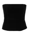 Tom Ford Velvet Bustier Top In Black