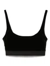 Tom Ford Velvet Cropped Top In Black