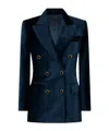 Tom Ford Velvet Double-breasted Blazer In Black