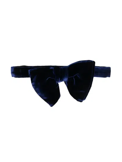 Tom Ford Velvet Bow Tie In Blue