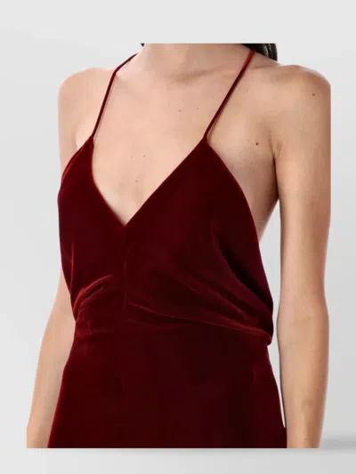 TOM FORD VELVET GOWN WITH DEEP V-NECKLINE AND OPEN BACK