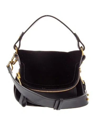 Pre-owned Tom Ford Velvet Hobo In Black