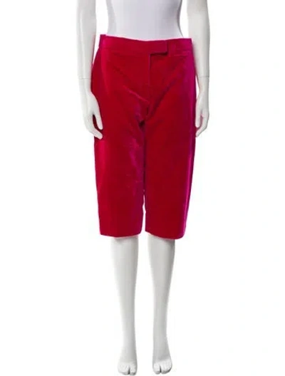 Pre-owned Tom Ford Velvet Knee-length Shorts In Pink