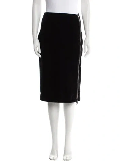 Pre-owned Tom Ford Velvet Knee-length Skirt In Black
