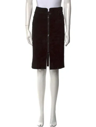 Pre-owned Tom Ford Velvet Knee-length Skirt In Black