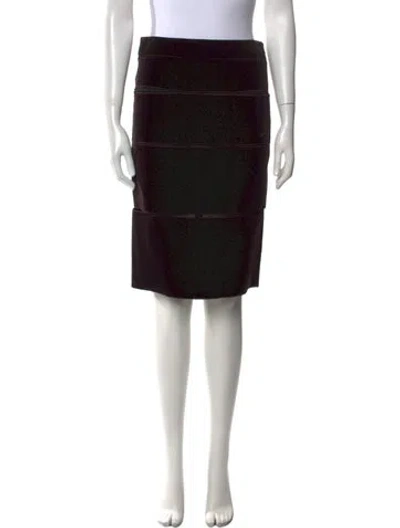 Pre-owned Tom Ford Velvet Knee-length Skirt In Brown
