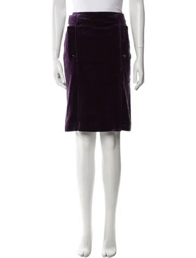Pre-owned Tom Ford Velvet Knee-length Skirt In Purple