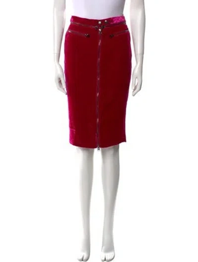 Pre-owned Tom Ford Velvet Knee-length Skirt In Purple