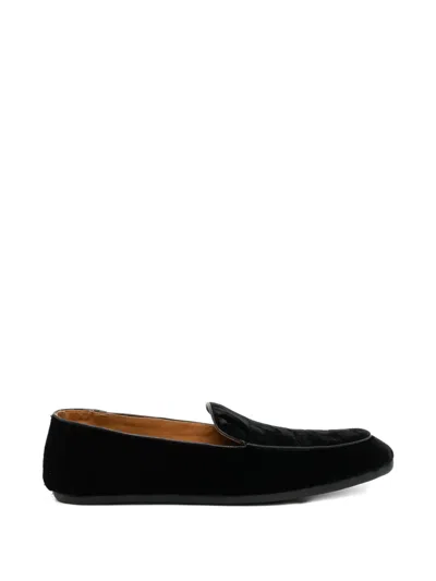 Tom Ford Velvet Loafer In Black