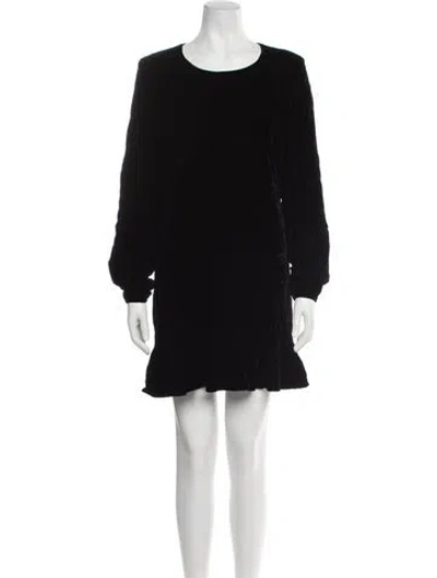 Pre-owned Tom Ford Velvet Mini Dress In Black