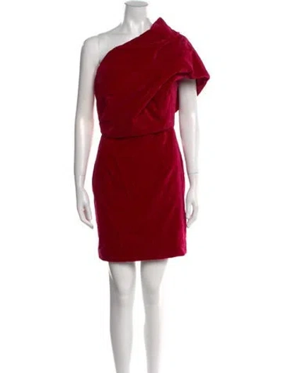 Pre-owned Tom Ford Velvet Mini Dress In Red